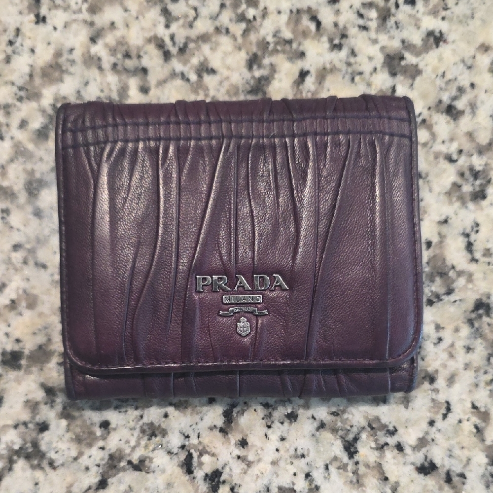 Prada Deep Purple Leather Wallet
